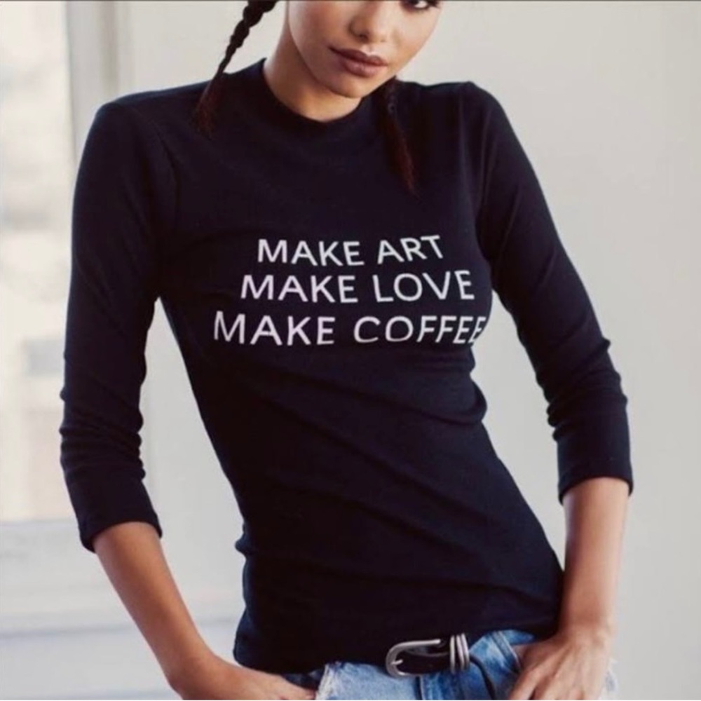 NWT Daydreamer nation mock turtleneck graphic longsleeve